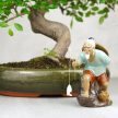 Halász bonsai szobor - 13 cm